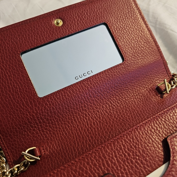 GucciGG Marmont Chain Wallet leather crossbody bag - Picture 3 of 4